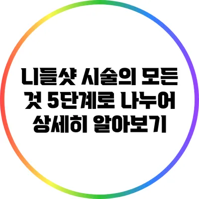 니들샷 시술의 모든 것: 5단계로 나누어 상세히 알아보기