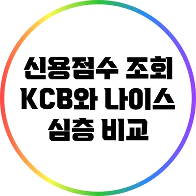 신용점수 조회: KCB와 나이스 심층 비교