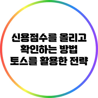 신용점수를 올리고 확인하는 방법: 토스를 활용한 전략