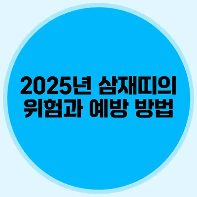 2025년 삼재띠의 위험과 예방 방법
