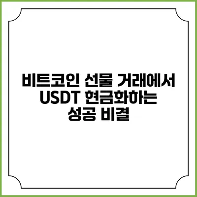 비트코인 선물 거래에서 USDT 현금화하는 성공 비결