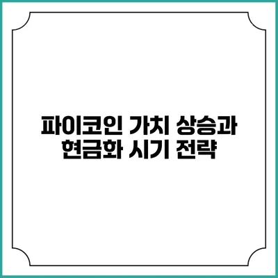 파이코인 가치 상승과 현금화 시기 전략